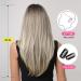 Oefei Ombre Ashblond Wig - 21 Long Straight Layered Synthetic Hair Heat-Resistant Wigs for Women - Perfect for Daily Wear & Cosplay - Buy Online on GoSupps.com