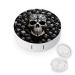 Contact Lens Case Black And White Skulls Portable Travel Contact Lens Box Contact Lens Storage Box