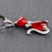 DNCG Quartz Healing Crystal Necklace Cat Shape Red Agate Pendant Necklace Clavicle Chain with Silver Necklace Women's Jewelry Necklace Crystal Point Pendant Necklace - Buy Online on GoSupps.com