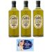 Basso Fedele Extra Virgin Olive Oil Unfiltered 1 Litre + 1 x Felce Azzurra Talcum Powder 100 g Pack of 3