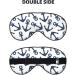 Navy Blue Anchor Sleep Mask Adjustable Double-Sided Eye Cover for Soft Sleep Perfect Shading & Eye Edema Reduction | International Shipping Available - Buy Online on GoSupps.com