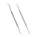 2PCS Ingrown Toenail File and Lifter with Storage Case,YINYIN100% Stainless Steel ingrown toenail tool,Double Sided Professional Grade Nail Cleaner Tool  Silver
