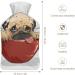 Buy Pug Dog Hot Water Bottle with Plush Cover - Hand Warmer for Adults & Kids | 26.5x15.3cm - International Shipping Available - Buy Online on GoSupps.com