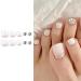 FEIlei False Toenails White Artificial Short Toenails Full Cover Toe Nails for Women - Buy Online on GoSupps.com