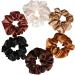 nuoshen 6 Pieces Hair Scrunchies Satin Elastic Soft Hair Ties Scrunchy Hair Bands for Girls and Ladies 6 count (Pack of 1) - Buy Online on GoSupps.com