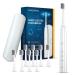 FUMEIKANG Sonic Electric Toothbrush for Adults Rechargeable Power Tooth Brushes-White