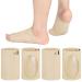 Arch Support Sock 4 Pieces Flat Foot Arch Support Sleeve Cushioned Metatarsal Brace Soft Elastic Arch Foot Brace Gel Pad Inside Feet Brace Plantar Metatarsal Compression Sleeve for Pain Relief (Beige)