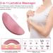 HAYAEN Heating Lactation Massager - 2-in-1 Vibrating Breast Massager with 3 Heating Levels + 10 Vibration Modes for Clogged Ducts and Breastfeeding - Pink - Buy Online on GoSupps.com