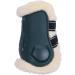QHP Ontario Fetlock Boots for Thoroughbreds - Faux Fur Lining & Quick Fasteners | Dark Green International Shipping - Buy Online on GoSupps.com