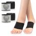 Arch Support Bands 2 Pairs Copper Arch Support Relief Plus Braces Sleeves with Gel Pad for Plantar Fasciitis Relief Foot Orthotic Compression Bands for Flat Feet Fallen Arches Arch Pain (S Black) S Black