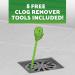 Green Gobbler Drain Clog Remover PAC'S - 5 Opening Pacs & 5 Hair Snake Tools - Top Drain Cleaner and Clog Remover - Buy Online on GoSupps.com