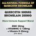 Quercetin 500mg with Vitamin C, Zinc & Bromelain - 120 Veggie Capsules | Immune Support & Antioxidant Formula | Non-GMO, Gluten-Free, Vegan - 2 Month Supply - Buy Online on GoSupps.com