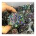 Natural Quartz Electroplated Purple and Yellow Crystal Cluster Specimen Geography Teaching Stones Home Decor ZJGIDTEM (Size : 200-250g)