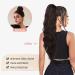 FDEETY 22 Inch Ponytail Hair Extension Piece Long Corn Curly Heat Resistant Synthetic Clip in Curly Wave Ponytail Hair Pieces For Women Girls (Natural Black) - Buy Online on GoSupps.com