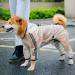 Dogs raincoat with hood hundred coat reflective strip dog with hooded raincoat reflective rain jacket dogs with hood dog raincoat waterproof (suitable for small dogs) xxl