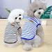 Voarge Soft Cotton Dog T-Shirt - Summer Striped Tank Top for Small & Medium Dogs | Cute Puppy Clothing in Blue (Size S) - Buy Online on GoSupps.com