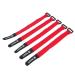 Velcro fastening frame bicycle 5 set bike fastening bracket nylon with Velcro fastener tape bike for fastening bicycle pump flashlight (red)