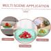 COOLHIYA Fruit Tray Glass Food Container Food Tray Terrarium nut Serving Tray Dessert Bowl Salad Bowl Counter Green 23.5X23.5X6CM - Buy Online on GoSupps.com