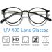 Sleek Round Blue Light Blocking Glasses - Computer & Gaming Eyewear for Men & Women - Black - Buy Online on GoSupps.com
