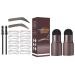 Eyebrow Stamp Eyebrow Stamp Stencil Kit Long Lasting Eye Brow Powder Eyebrow Stencils Brow Stencil Kit for Beginners 30 g (Pack of 1) C-Dark Brown & Dark Grey