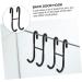 TOPPERFUN 2pcs Door Hook Wall Hanger Hooks Black Hooks Entryway Hook Hanging Hook Storage Hanging Door 12X5CM Black - Buy Online on GoSupps.com