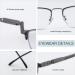 Buy YIMI Photochromic Progressive Multifocus Reading Glasses - UV Protection Anti-Blue Light Spring Hinges 1.5x Magnification - Stylish Black Sun Readers for Computer Use - Buy Online on GoSupps.com