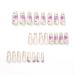 Buy Vezocim Long Coffin Press on Nails - 24Pcs Glossy White Acrylic with Pink Flower Designs - Extra Long Ballerina Fake Nails for Women - Buy Online on GoSupps.com