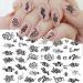 Nails Art Decoration Nail Decals Self Adhesive Chinese Dragon Snake Gothic Style Nail Stickers 3D Black(148) - Buy Online on GoSupps.com