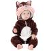 COOKY.D Unisex Winter Animal Hooded Baby Romper 3-36 Months 18-24 Months Brown Squirrel