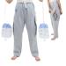 Catheter Leg Bag Pants Urine Bag Holder Pants for Men/Women Double Zippered Pockets Holding 2000ml Catheter Bags X-Large Grey