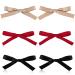 6th sweet grinding hair clips monochrome cute grinding clips grip hair clips with crocodile terminals small grinding clamp for girls women (red khaki and black)