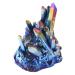 FOMIYES Purple Decorations 1pc Natural Crystal Amethyst Rock Titanium Spiritual Crystal Cluster Ornament Mineral Decorations Colorful 6X4.2CM