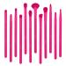 TEXAMO Eyeshadow Brushes, Makeup Brushes for Eyeshadow, Blending, Eyebrow, Eyeliner, Precision, Fan, Concealer, 12Pcs Eye shadow Brush Set Soft Synthetic Eye Makeup Brushes, Hot Pink… 12Pcs Red-Eye