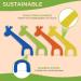 Organic Dental Floss Picks for Kids - Biodegradable Vegan & Plastic-Free Bamboo Charcoal Sticks - Buy Online on GoSupps.com