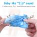 Vicloon 2Pcs Silicone Teething Mitt | Baby Teething Toy with Crinkle Sound and Textured | Adjustable Strap for Self-Soothing | Chew Toys for 0-6 Month Infants - Blue - Buy Online on GoSupps.com
