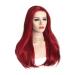 HTZ Womens Straight Synthetic Hair Full Wigs Natural Looking Heat Resistant Red Wigs (Color : Red)