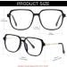 NIDOVIX Square TR90 Blue Light Blocking Glasses for Men & Women - Trendy Lightweight Non-Prescription Computer Eyewear (Black/Gold 54mm) - Shop Now - Buy Online on GoSupps.com