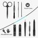 9-in-1 Stainless Steel Manicure Set with Leather Case - Portable Grooming Kit for Men and Women - Blue - Buy Online on GoSupps.com