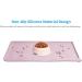 Audwud Silicone Waterproof Pet Feeding Mat - Anti-Slip Dog & Cat Bowl Mat 53x38 cm - Peach Pink - Buy Online on GoSupps.com
