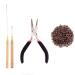 Hair Extension Kit Plier Pulling Hooks for Hair Micro Loop Hair Extension Loop Threader
