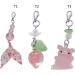 Buy Cute Acrylic Fish Tail Strawberry Pig Cell Phone Trailer & Keychain Adorable Cartoon Accessory for Keys & Lanyards - Buy Online on GoSupps.com