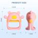 Fu Store Bear Baby Teething Toy Set - Silicone Chew Toys for Breastfeeding Babies, Includes Finger Toothbrushes - Yellow/Pink - Buy Online on GoSupps.com