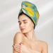 Super Absorbent Microfiber Hair Towel - Lemons Chamomile Coral Velvet Wrap for Long Curly Thick Hair | Quick Dry Soft Towel for Women - Buy Online on GoSupps.com