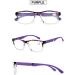 Vevesmundo 6-Piece Vintage Semi-Frame Reading Glasses Set for Men & Women | Spring Hinge Visual Aid | 3.5x Magnification - Buy Online on GoSupps.com