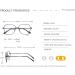 KDOQ Oversized Polygon Anti Blue Light Glasses for Men & Women - Ultra Light Alloy Black Frame - Buy Online on GoSupps.com