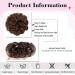 Messy Bun Hair Extensions with Rubber Band - Large Curled Synthetic Hair Parts (4/30# - Dark Brown & Light Auburn Mix) - Buy Online on GoSupps.com