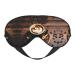 SSIMOO Delicious Heart Coffee Print Double-Sided Eye Mask Soft and Light Blocking for Enhancing Sleep Quality Black