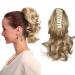 Voluminous Wavy Ash Blond Ponytail Extension - 30cm Corrugated Hair Braid | Realistic 110g Hair Piece for Effortless Style - Buy Online on GoSupps.com