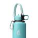 HYDRO CELL Wide Mouth Paracord Handle - Strap Carrier with Safety Ring and Carabiner. Compatible with 14, 18, 24, 32, 40, and 64 oz Stainless Steel Water Bottles Teal/White