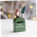 Abaodam 4pcs Box Christmas Mailbox Rustic Decorations Letters to Santa Mailbox Hanging Decor Crafts Metal Greenx4pcs 10x4.5cmx4pcs - Buy Online on GoSupps.com